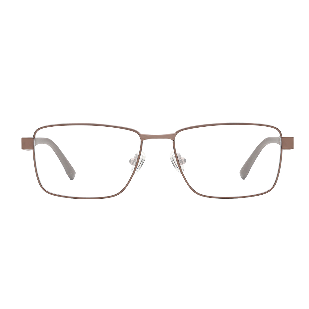 Mens Business Square Metal Eyeglasses 210293 C2 1