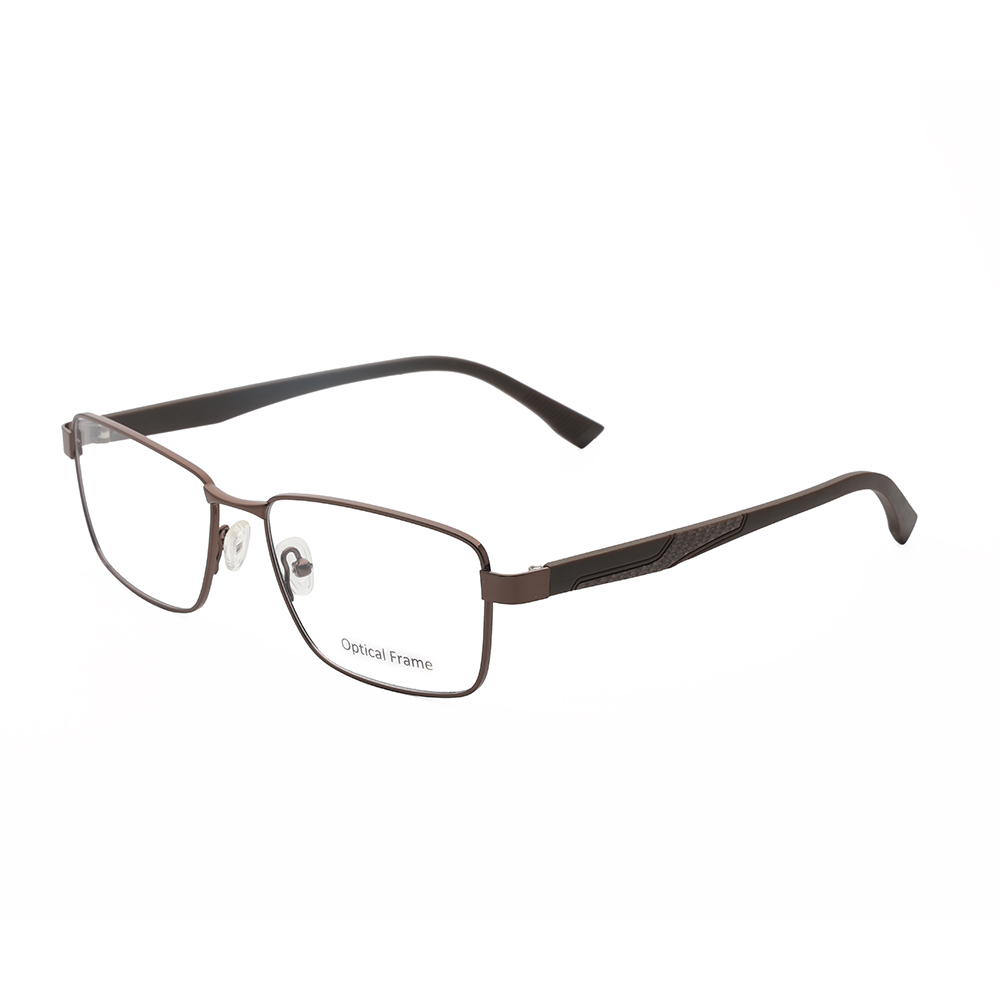 Mens Business Square Metal Eyeglasses 210293 C2 2